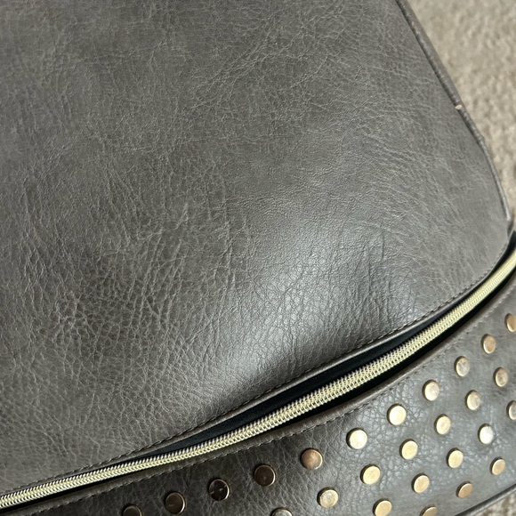 Gray Studded Backpack - Picture 4 of 6